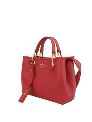 Borsa Emporio Armani in ecopelle rossa effetto martellato in DONNA