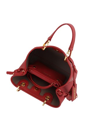 Borsa Emporio Armani in ecopelle rossa effetto martellato in DONNA