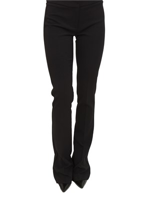 Pantaloni Elisabetta Franchi in crêpe leggero nero in DONNA