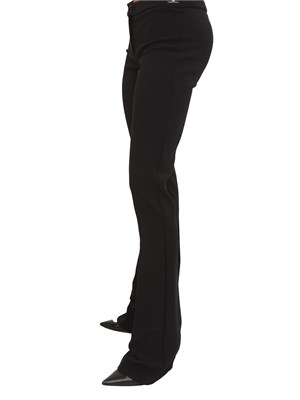 Pantaloni Elisabetta Franchi in crêpe leggero nero in DONNA