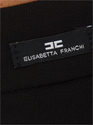 Pantaloni Elisabetta Franchi in crêpe leggero nero in DONNA