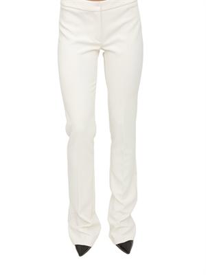 Pantaloni Elisabetta Franchi in crêpe bianco panna in DONNA