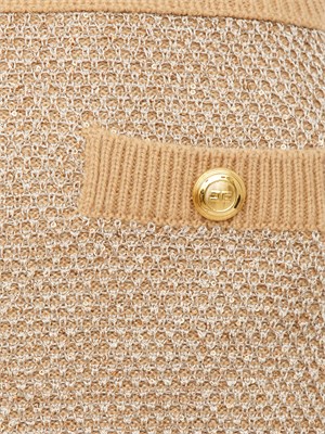 Gonna Elisabetta Franchi in maglia cammello con paillettes in DONNA