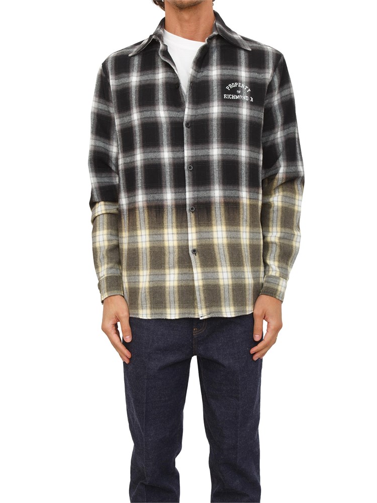 Camicia overshirt Richmond X uomo in flanella di cotone a quadri