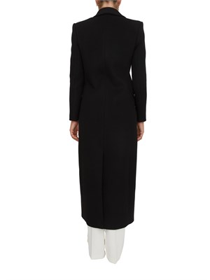 Cappotto Elisabetta Franchi in panno di lana nera modello gendarmerie in DONNA