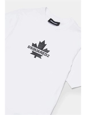 DSQUARED2 JUNIOR T-shirt Dsquared2 Kids bianco in cotone in BAMBINO