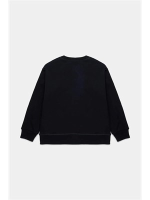 DSQUARED2 JUNIOR Felpa girocollo Dsquared2 Kids nero in cotone in BAMBINO