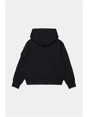 DSQUARED2 JUNIOR Felpa Dsquared2 Kids nero con cappuccio in BAMBINO