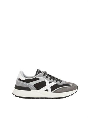 Sneakers Munich Dynamix 10 in pelle e tessuto bianco e nero in UOMO