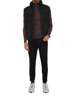 Maglia Antony Morato slim fit in misto viscosa verde con patch logata e zip in UOMO