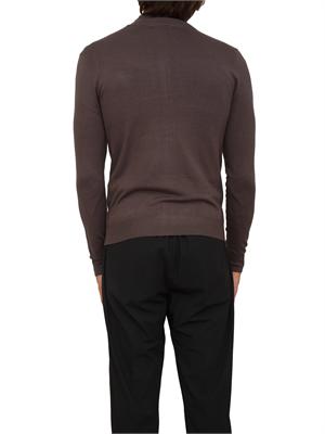 Maglia Antony Morato slim fit in misto viscosa verde con patch logata e zip in UOMO