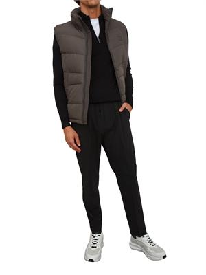 Maglia slim fit Antony Morato in misto viscosa nera con mezza zip in UOMO