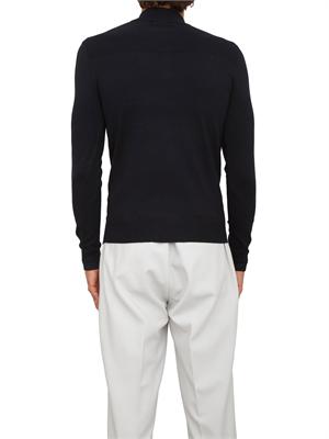Maglia slim fit Antony Morato in misto viscosa blu con mezza zip in UOMO