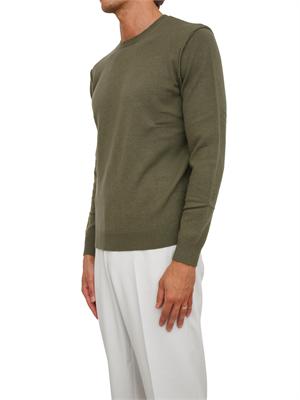 Maglia Antony Morato in misto lana verde con cuciture giromanica e dietro in UOMO