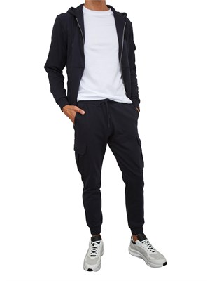 Pantaloni in felpa Antony Morato con tasche cargo in misto cotone interlock blu in UOMO