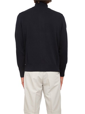 Maglia giubbotto Boss uomo in misto cotone e cashmere blu in UOMO