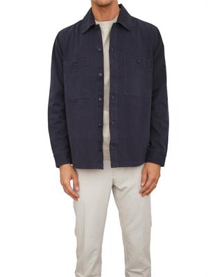 Camicia giacca Boss uomo in cotone blu in UOMO