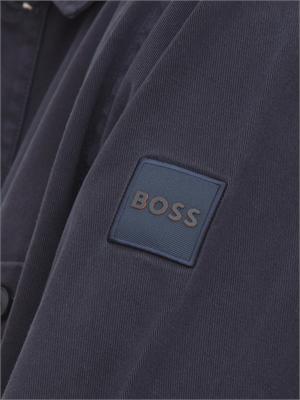 Camicia giacca Boss uomo in cotone blu in UOMO