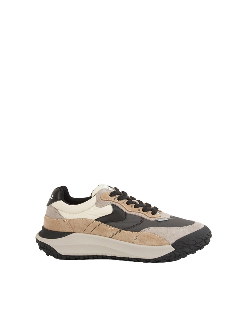 Sneakers uomo Voile Blanche in tessuto tecnico grigio e suede