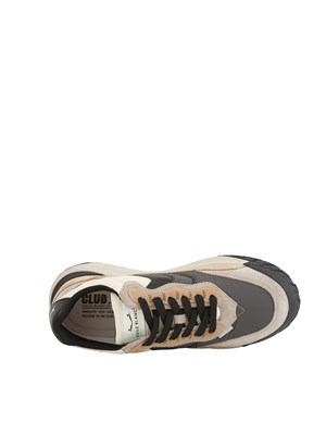 Sneakers uomo Voile Blanche in tessuto tecnico grigio e suede in UOMO