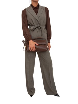 Gilet Liu Jo donna in viscosa stretch motivo chevron grigio marrone in DONNA