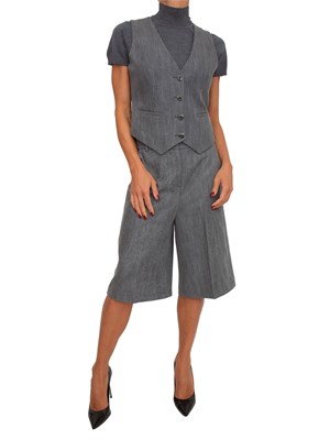 Pantalone bermuda Liu Jo donna in denim di lyocell grigio in DONNA