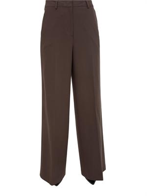 Pantaloni Blugirl in flanella di viscosa marrone in DONNA