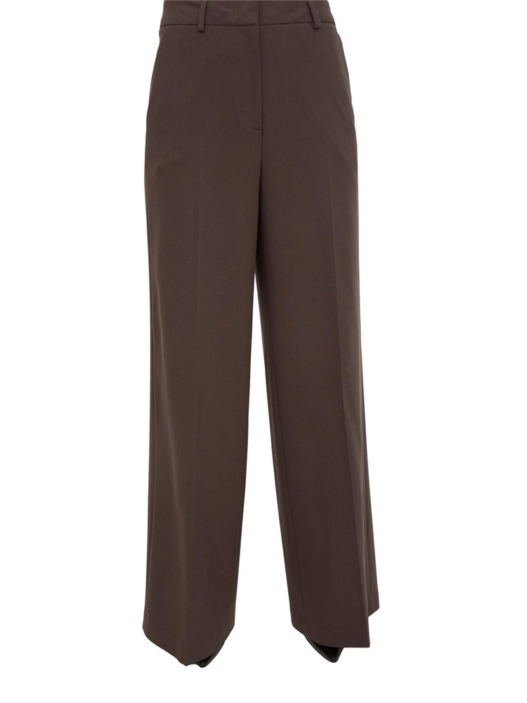 Pantaloni Blugirl in flanella di viscosa marrone