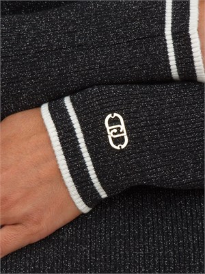 Abito Liu Jo in misto viscosa e lurex nero in DONNA