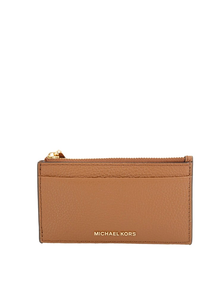 Portafogli Jet Set di Michael Michael Kors in pelle martellata cuoio