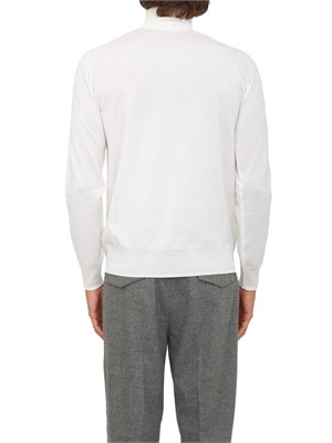 Maglia dolcevita Paolo Pecora in lana merino bianca in UOMO