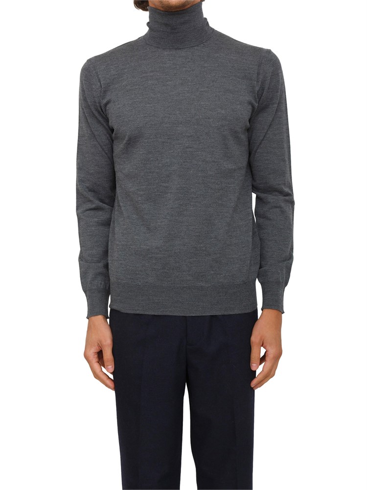 Maglia dolcevita Paolo Pecora in lana merino grigia