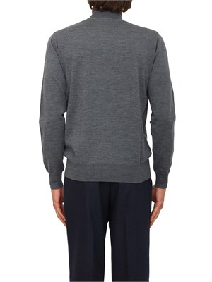 Maglia dolcevita Paolo Pecora in lana merino grigia in UOMO