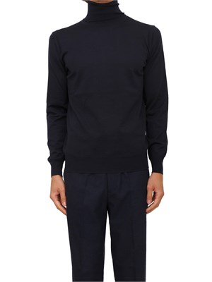 Maglia dolcevita Paolo Pecora in lana merino blu in UOMO