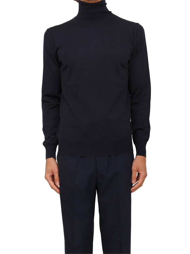 Maglia dolcevita Paolo Pecora in lana merino blu