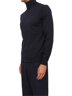 Maglia dolcevita Paolo Pecora in lana merino blu in UOMO