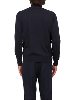 Maglia dolcevita Paolo Pecora in lana merino blu in UOMO