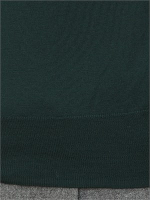 Maglia girocollo Paolo Pecora in lana merino verde in UOMO