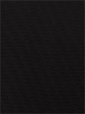 Maglia lupetto Paolo Pecora in lana nera con lavorazione wave in UOMO