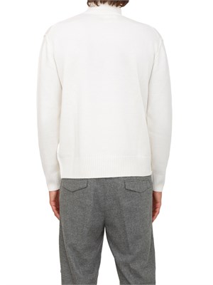 Maglia collo alto Paolo Pecora in lana merino bianca in UOMO