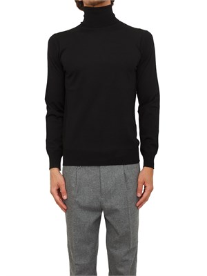 Maglia dolcevita Paolo Pecora in lana merino nera in UOMO