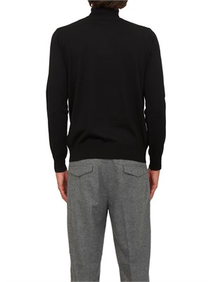 Maglia dolcevita Paolo Pecora in lana merino nera in UOMO