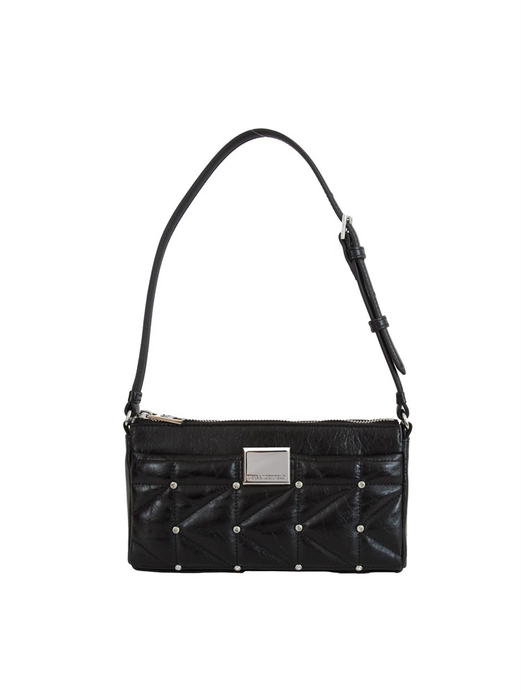 K.LAGERFELD Borsa Karl Lagerfeld in pelle lucida nera e borchie
