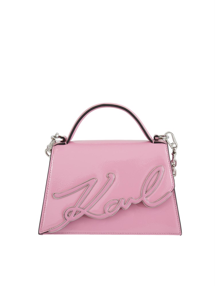 K.LAGERFELD Borsa Karl Lagerfeld in pelle lucida rosa