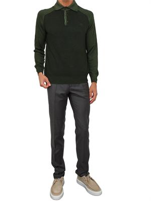 Maglia polo Etro uomo in lana verde in UOMO