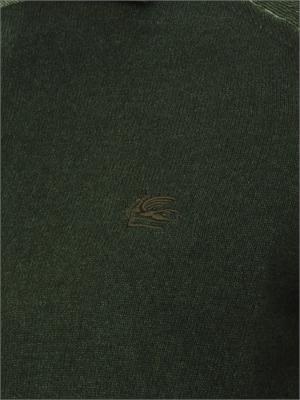Maglia polo Etro uomo in lana verde in UOMO