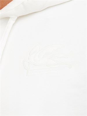 Felpa con cappuccio Etro uomo in misto cotone bianco in UOMO