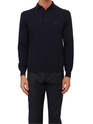 Maglia polo Etro uomo in misto lana blu in UOMO