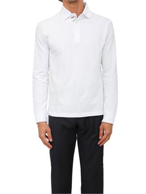 Polo a maniche lunghe Etro uomo in cotone bianco in UOMO