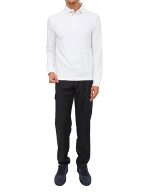 Polo a maniche lunghe Etro uomo in cotone bianco in UOMO
